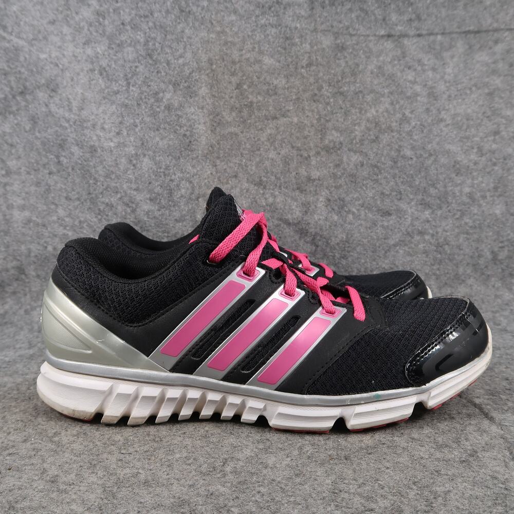 Adidas Shoes Womens 8 Athletic Trainers Running Casual Pink Black Sneaker Falcon